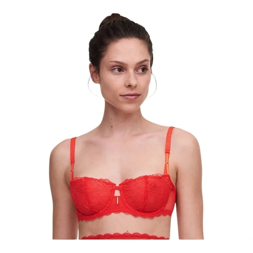 Chantelle - Waltz Half Cup | Bright Poppy NWT